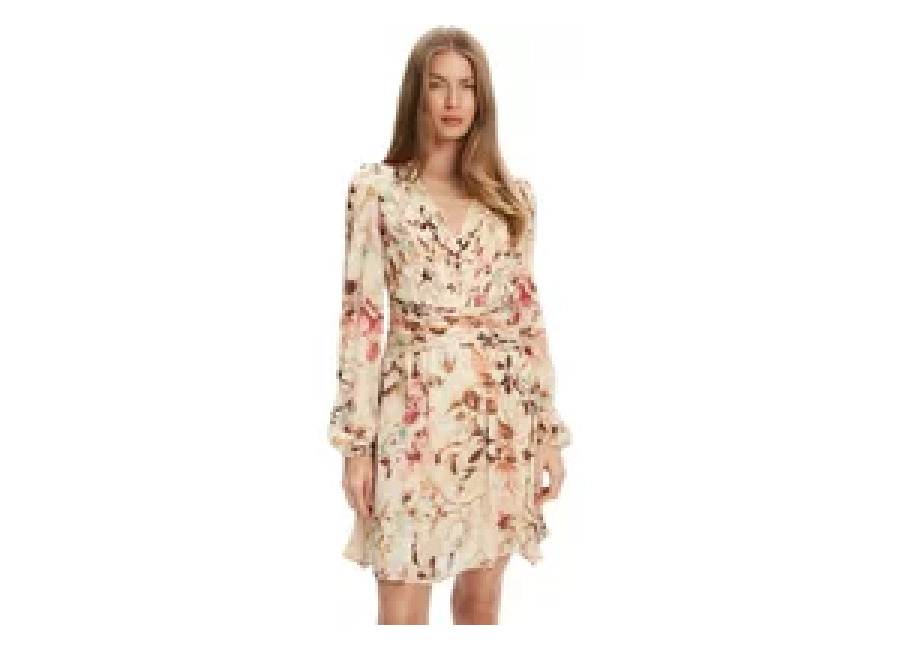 Guess Vestido plisado de manga larga mujer Guess Romina