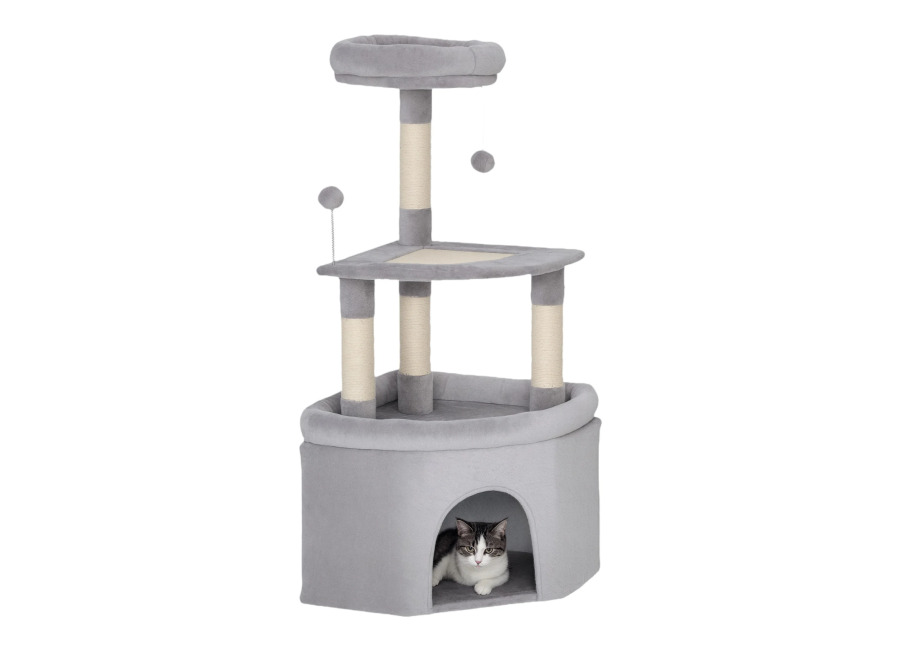 Árbol para gatos PawHut de cm de altura, torre de juegos para gatos con sisal y…