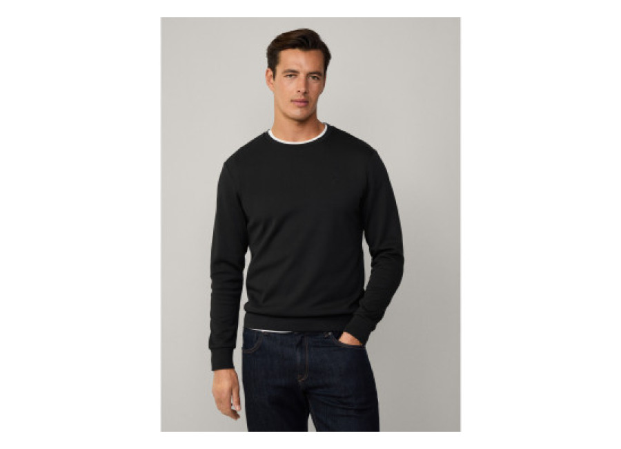 Hackett London para hombre. Sudadera fit clásico negro (XL), Casual, Algodón, Manga larga