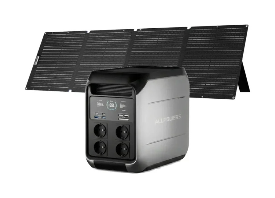Allpowers ES ALLPOWERS P1800 Estación de Energía Portátil 1800W 1024Wh LiFeP04 Batería – P1800+1*(SE200 Panel Solar 200W)