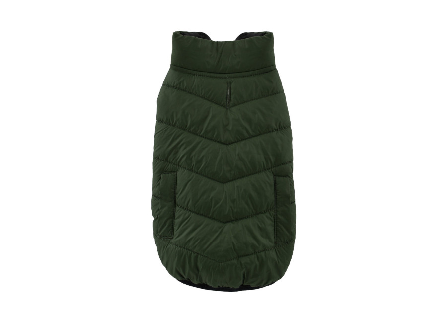 Outech Puffer verde con bolsillos para perro