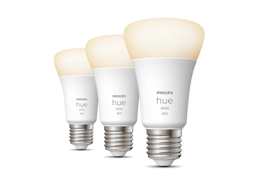 Philips Hue White Bombilla Inteligente A60 – E27 – 800 (paquete De 3)