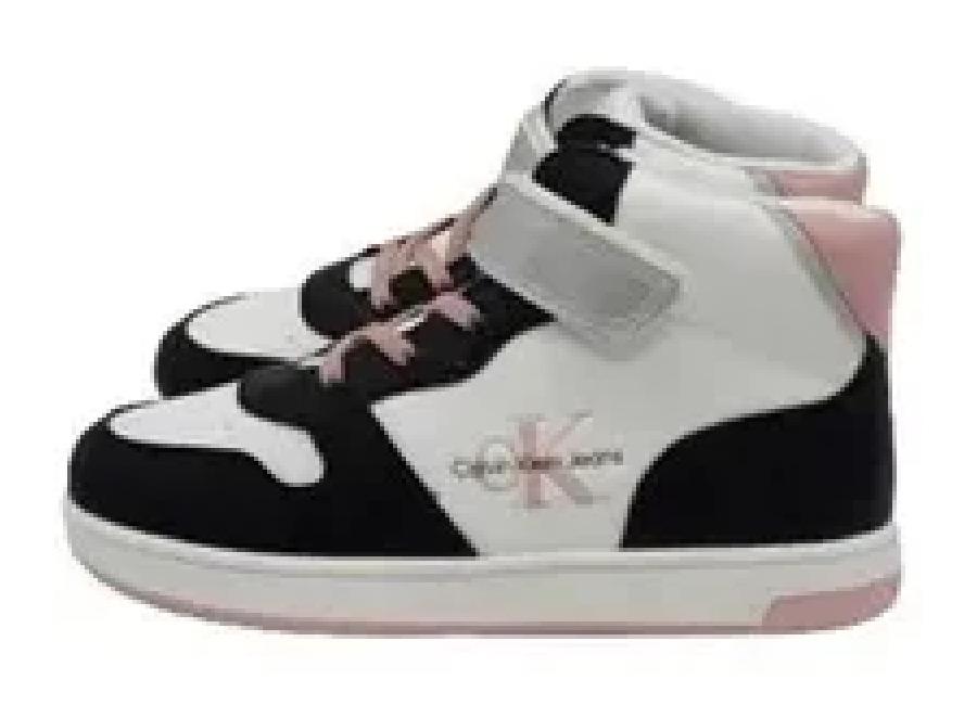 Calvin Klein Zapatillas de deporte con cordones/velcro para niños Calvin Klein black/white/pink