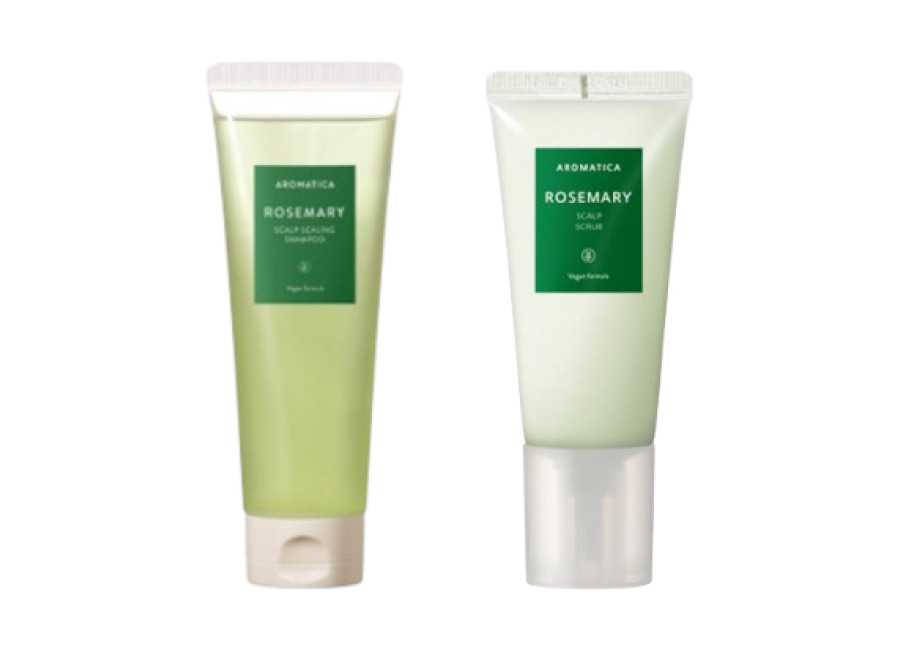 aromatica Rosemary Scalp Scrub – 165g (1ea) + Rosemary Scalp Scaling Shampoo – 180ml (1ea) Set