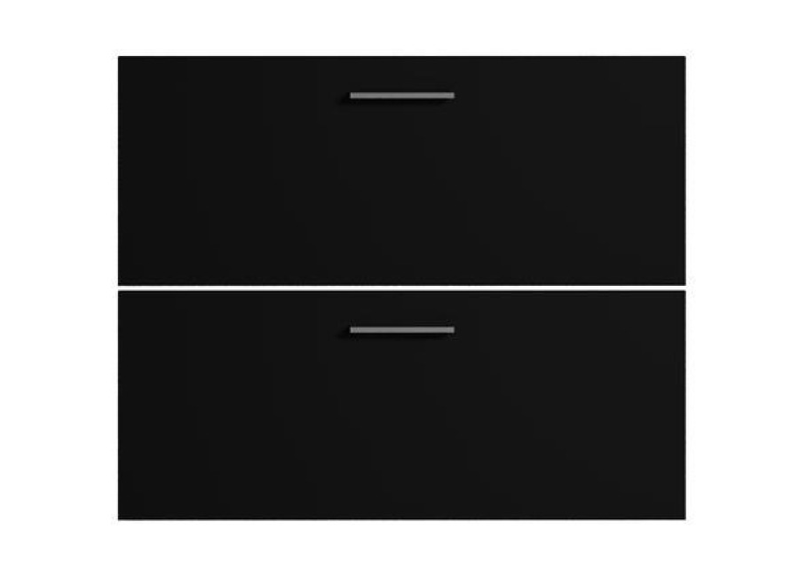 alvic Frente de cajón cocina luxury negro brillo 70 x 90 c