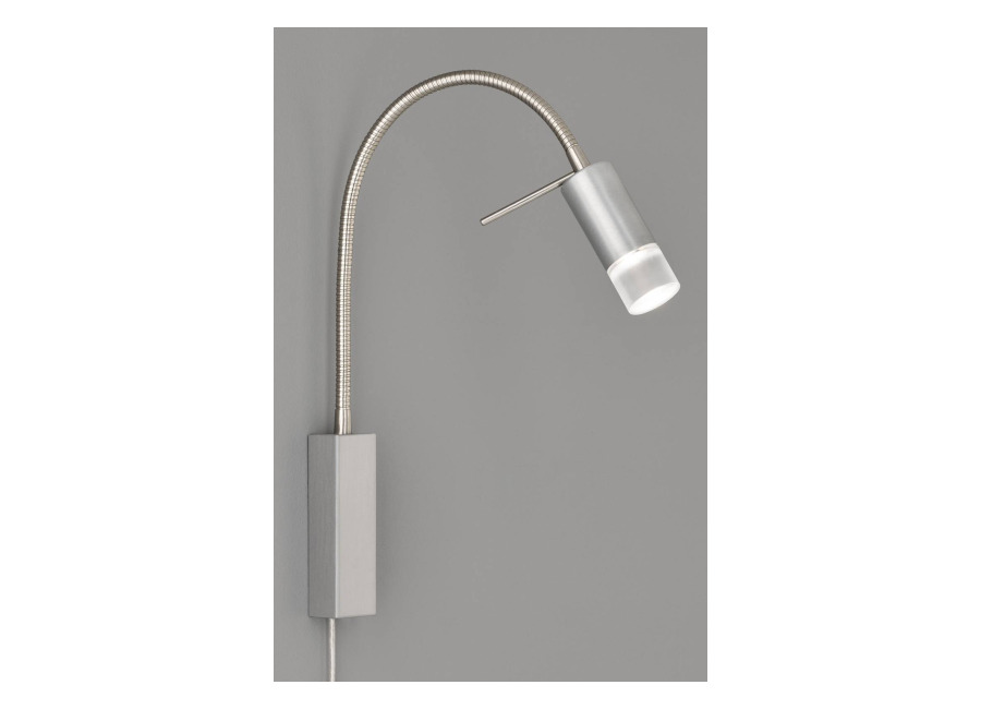 Fischer & HONSEL Aplique LED River, brazo flexible, pantalla vidrio