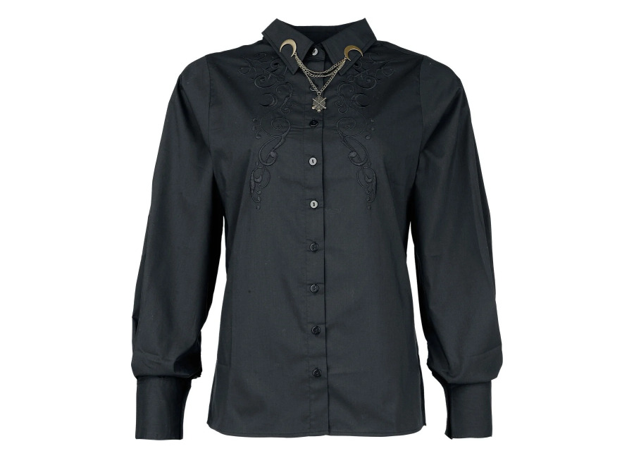 Harry Potter Blusa de Harry Potter – Dark Academia Nocturnal Stroll with Magic – S XXL – para Mujer – Negro