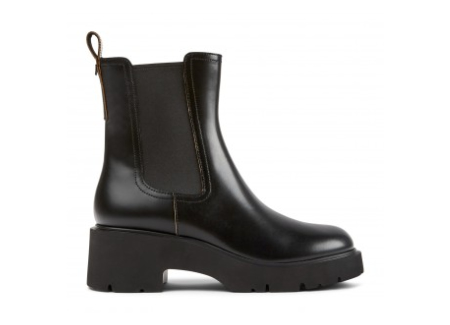 Zapatillas Camper para mujer. K400575-001 Botines Milah negro -Altura tacón 5,4cm- (40), Piel, 5 a 8cm, Ninguno, Casua