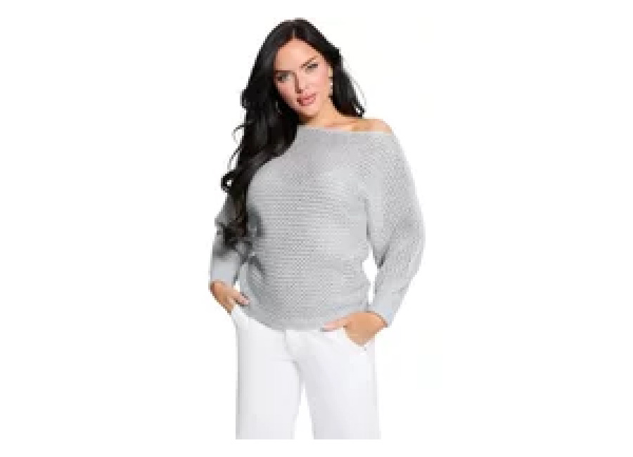 Guess Sudadera off shoulder mujer Guess Poa Metallic