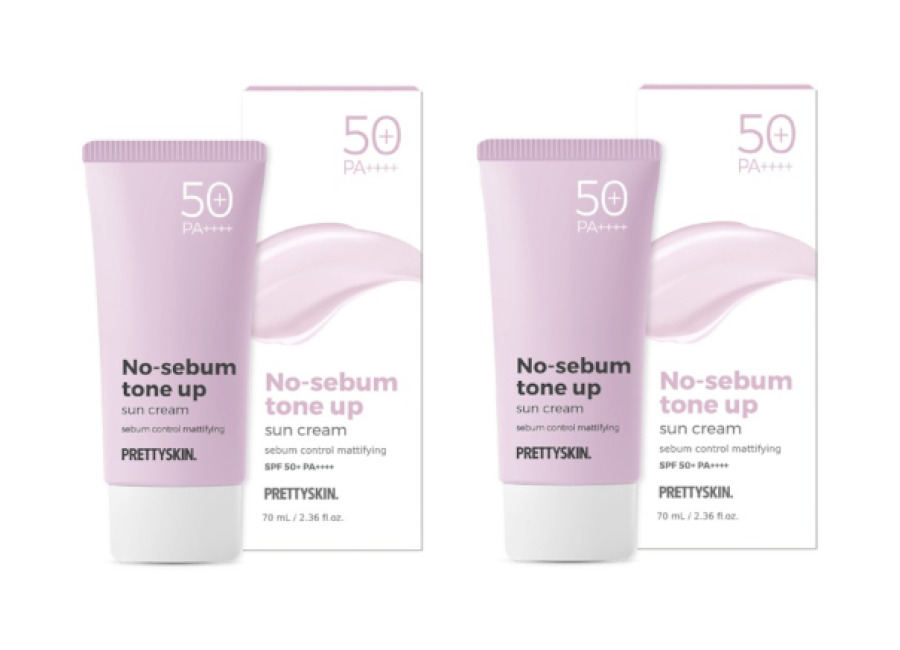 Prettyskin No Sebum Tone Up Sun Cream SPF50+ PA++++ – 70ml (2ea) Set