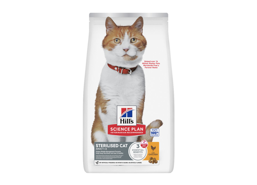Hill’s Science Plan Sterilised Cat Adult 1-6 pollo – 3 kg