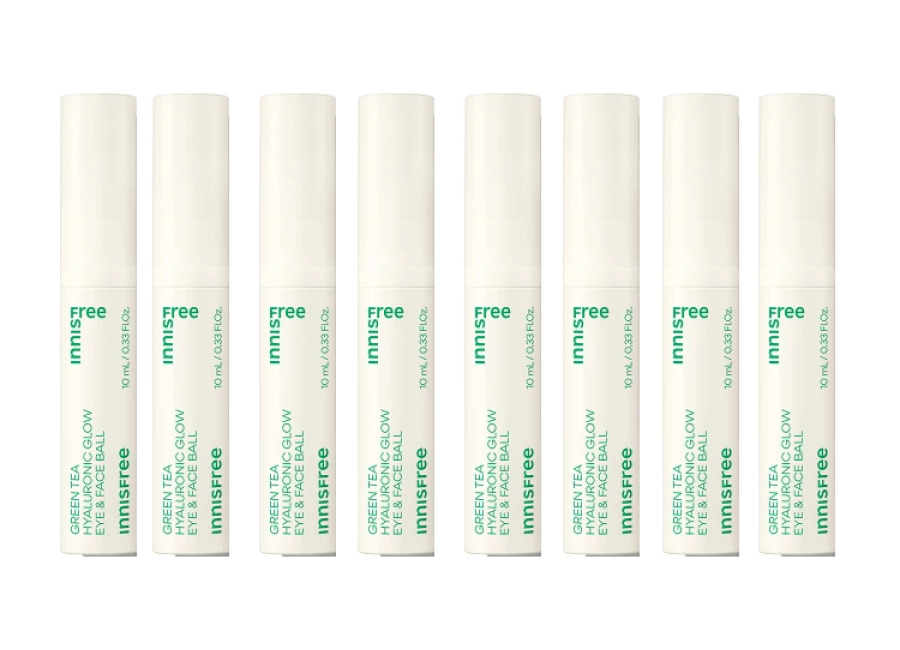 innisfree Green Tea Hyaluronic Glow Eye & Face Ball – 10ml (8ea) Set