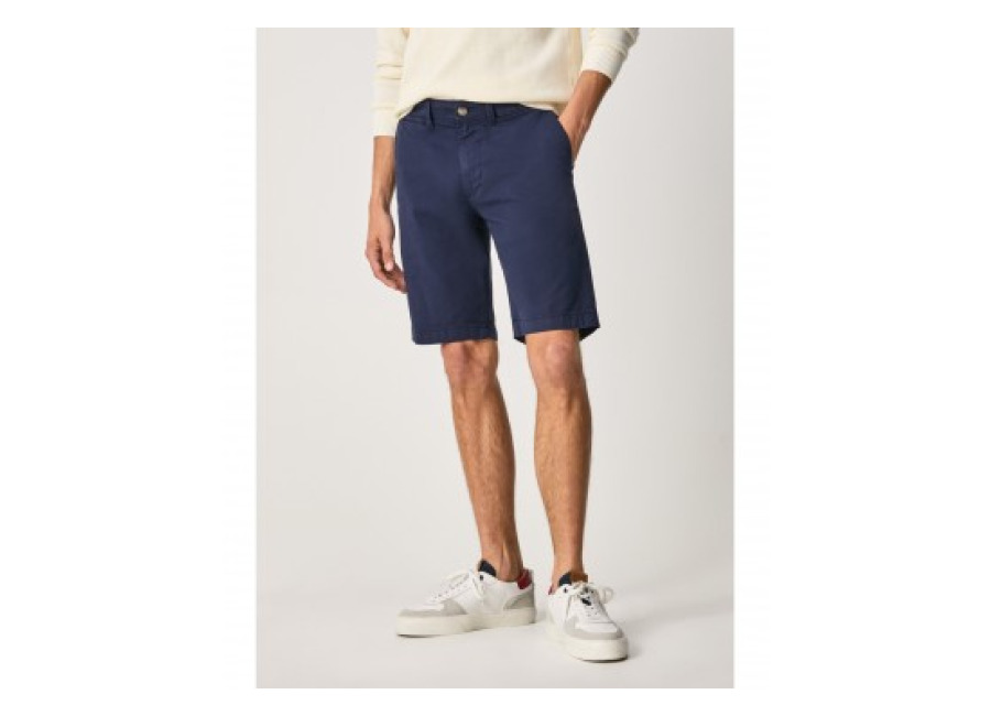 Pepe Jeans para hombre. Pantalón Corto Mc Queen marino (29), Casual, Algodón, Sostenible