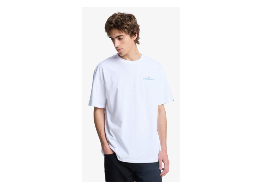 Quiksilver – Upside Down – Camiseta de manga corta Blanco Hombre