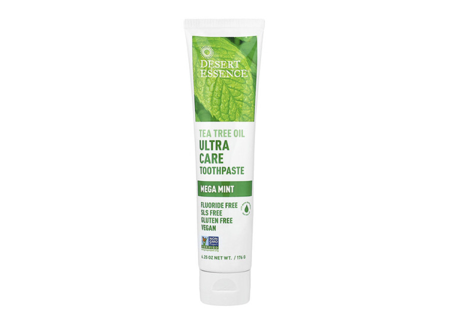 Desert Essence Pasta dental para un cuidado extremo con aceite de árbol del té, Megamenta, 176 g (6,25 oz)