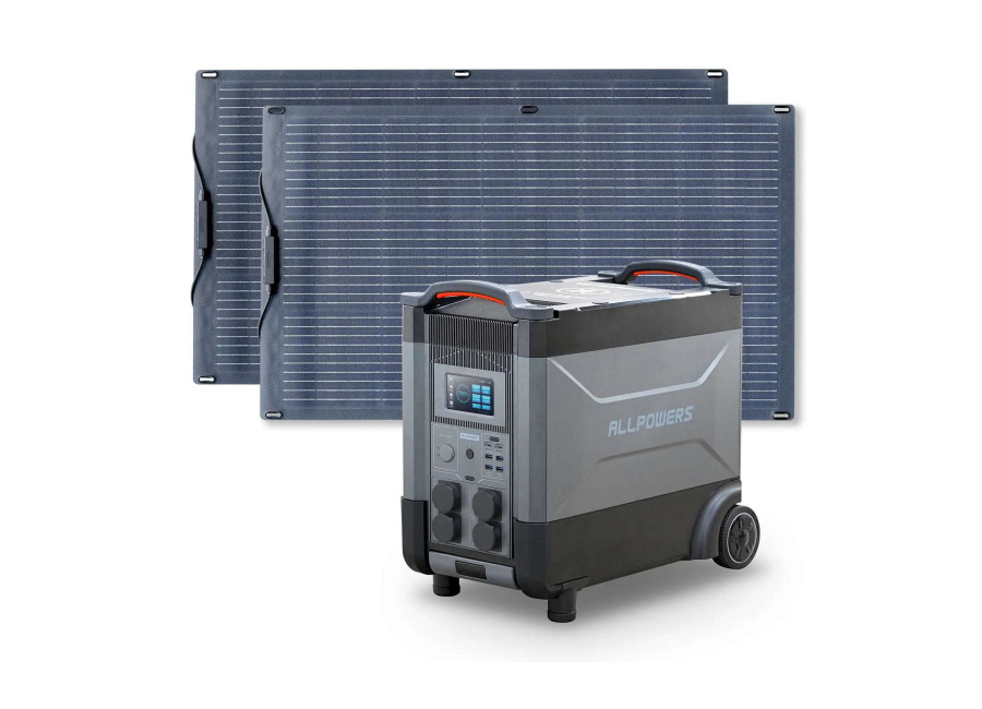 Allpowers Generador Solar 4000W (R4000R4000 V2 + SF100 Panel Solar Flexible 100W) – R4000 V2 + 2 * (SF100 Panel Solar 100W)