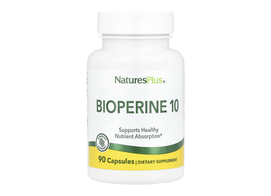 NaturesPlus BioPerine 10, 90 cápsulas (10 mg por cápsula)
