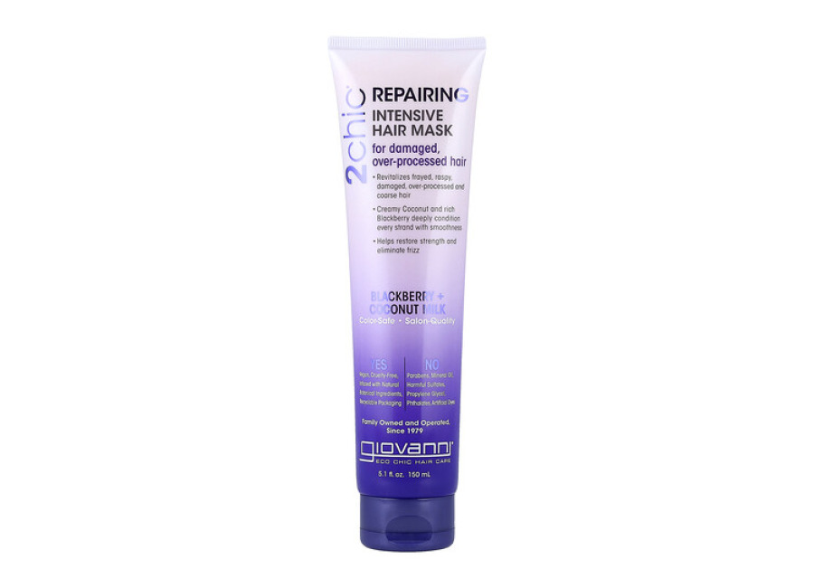Giovanni 2chic®, Mascarilla reparadora intensiva para el cabello, Zarzamora y leche de coco, 150 ml (5,1 oz. líq.)