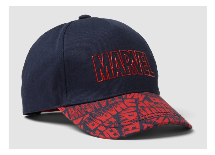 Marvel Sombrero Infantil Multicolor De Algodón Puro Con Logo De Marvel, Niño, Rojo/Azul, Talla: 52