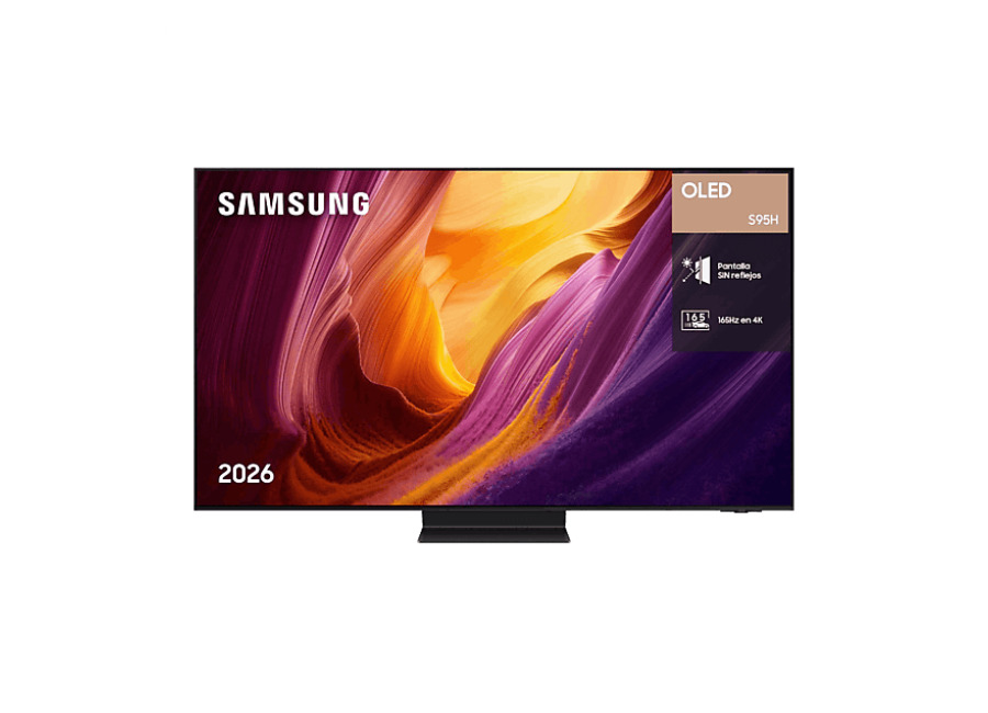 Samsung TV OLED 65″ – Samsung TQ65S95HFTXXC, 4K, NQ4 AI Gen3 Processor, Smart TV, Tecnología Sin Reflejos, Full AI, Negro