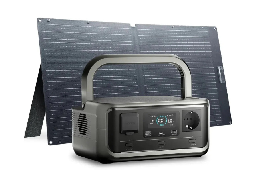 Allpowers ES ALLPOWERS VOLIX P300 Estación de Energía Portátil 300W 256Wh LiFeP04 Batería – VOLIX P300+1*(SE100 Panel Solar 100W)