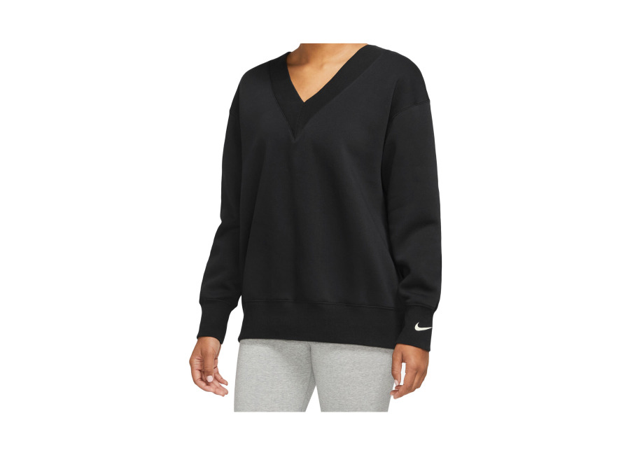 Nike w nsw phnx flc os vneck swtsh Sudadera Mujer
