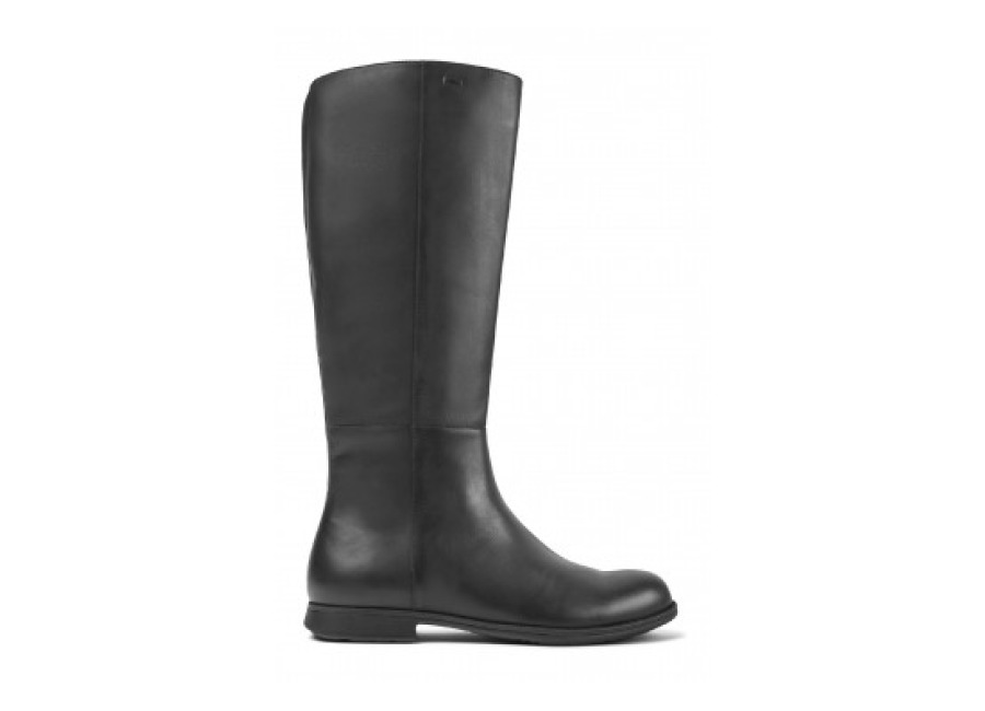 Zapatillas Camper para mujer. K400451-001 Botas de Piel Mil negro (36), 1 a 3cm, Cremallera, Casua