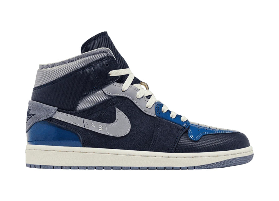Air Jordan 1 Mid SE Craft Obsidian French Blue Ashen Slate White