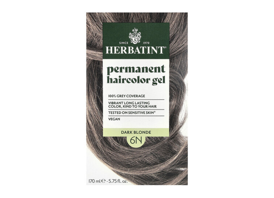 Herbatint Tinte para el cabello permanente en gel. 6N. Rubio oscuro. 170 ml (5.75 oz. líq.)