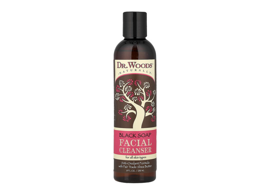 Dr. Woods Jabón negro para limpieza facial, Para todo tipo de piel, 236 ml (8 oz. líq.)