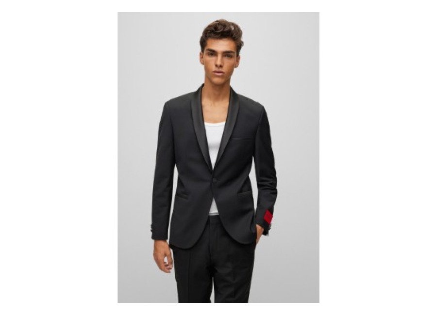 Hugo para hombre. 50476333 Americana Arti negro (44), Casual, Fiesta, Lana, Manga larga