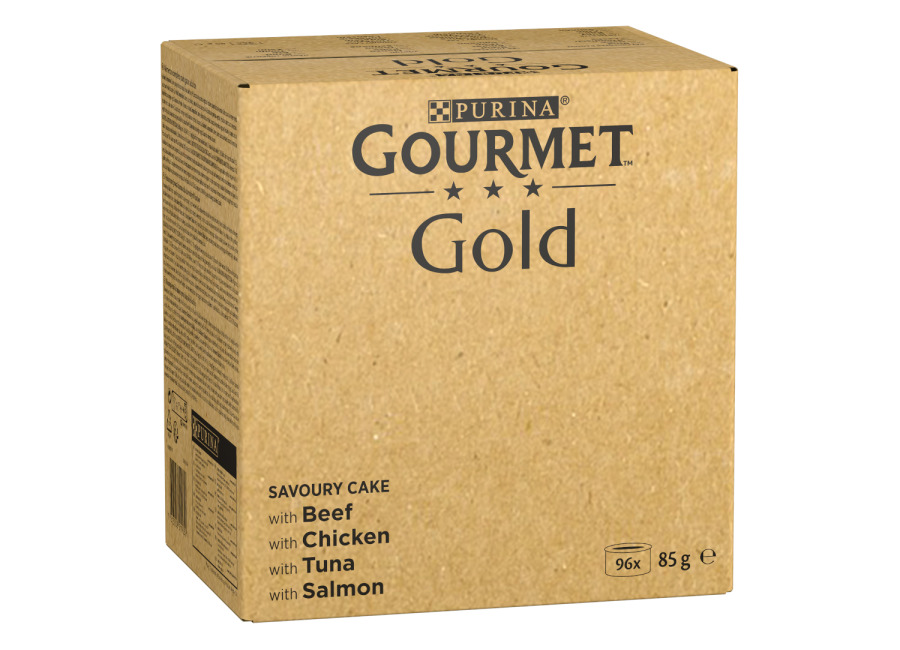 Gourmet Purina Gourmet Gold 96 x 85 g – Jumbopack – Tartelette: Buey, pollo, atún y salmón