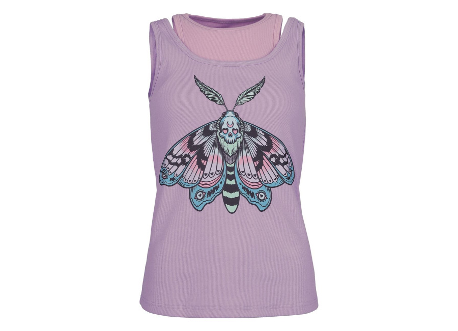 Full Volume by EMP Top de Full Volume by EMP – Creepy Pastels Top 2-en-1 – S XXL – para Mujer – Lila