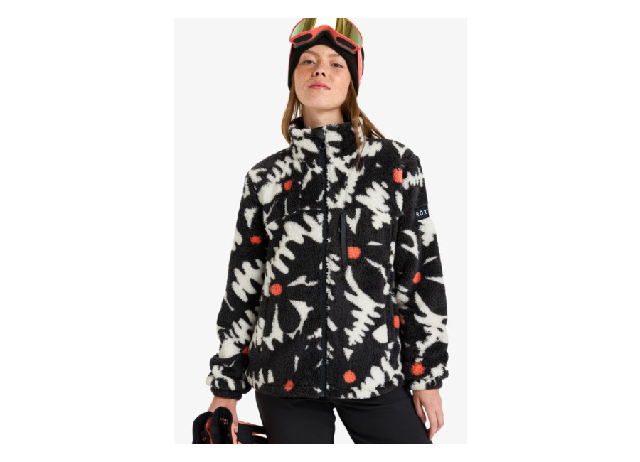 Roxy Alabama Full Zip Printed – Camiseta técnica Negro mujer