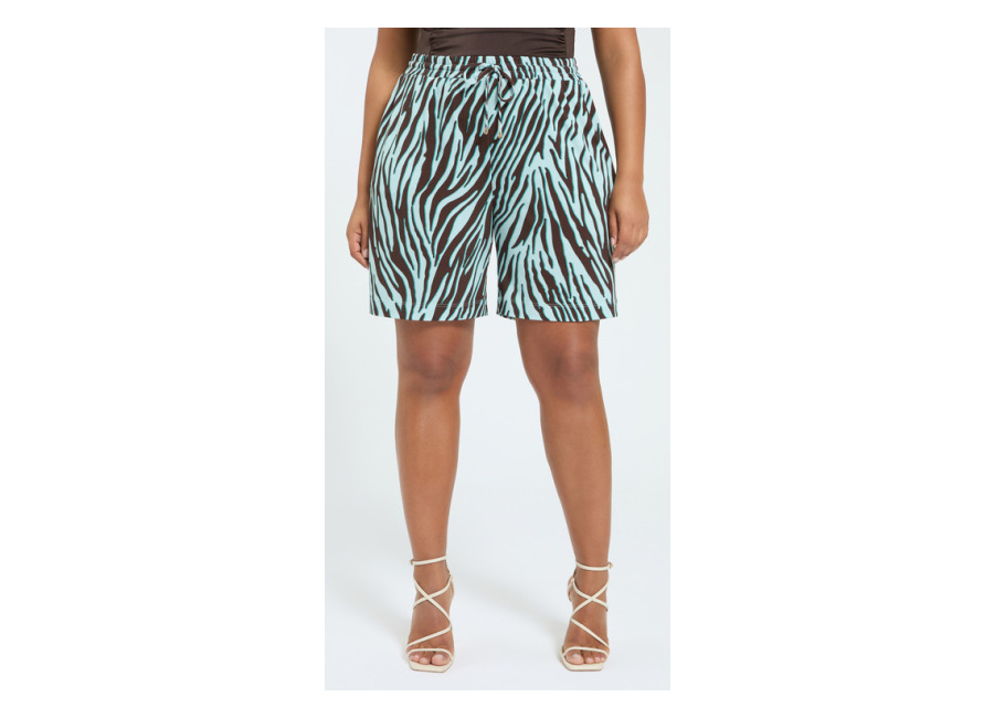 Fiorella Rubino Shorts de cebra en jersey