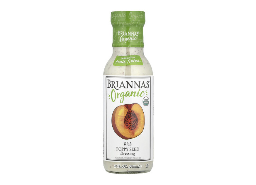 Briannas Aderezo orgánico con semillas de amapola, 296 ml (10 oz. Líq.)