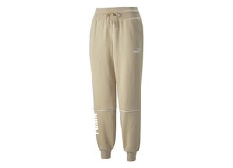 Puma Pantalones Puma Power Colorblock Beige Mujer