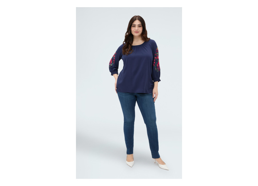 Fiorella Rubino Camiseta de viscosa con bordado