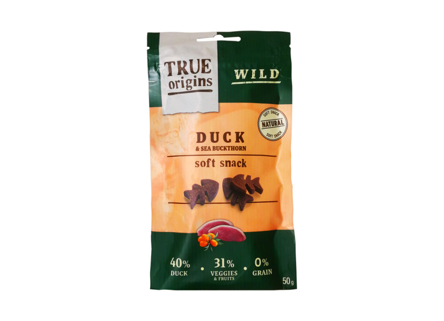 True Origins 6 bolsitas x 50 g True Origins Wild Bocaditos Pato y Espino para gatos ¡Pack ahorro!