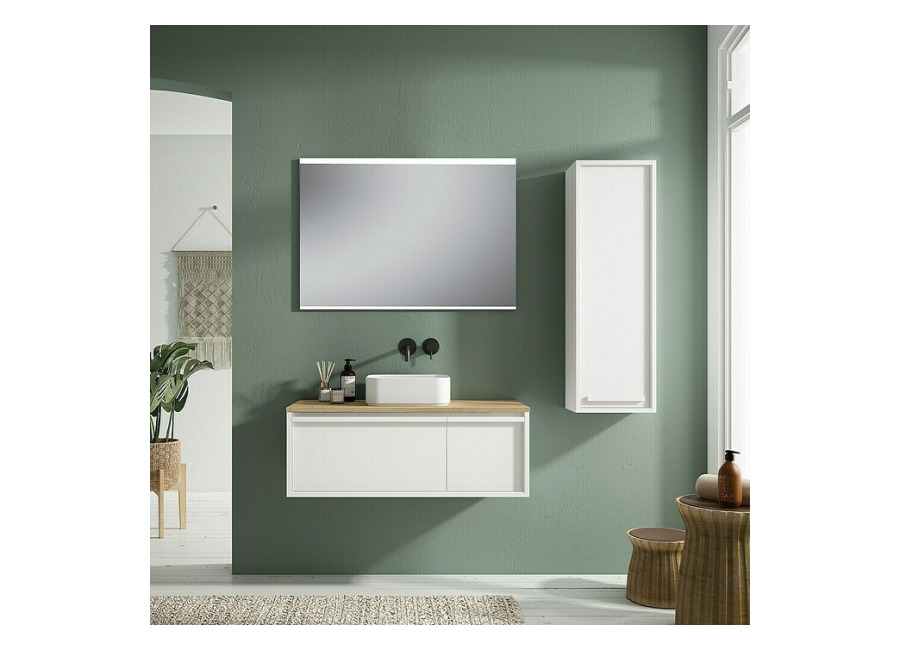 Mueble de lavabo Loira (L x An x Al: 45 x 100 x 35 cm, Blanco)