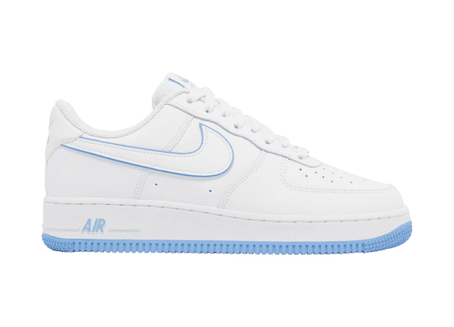 Nike Air Force 1 ’07 Low White University Blue Sole