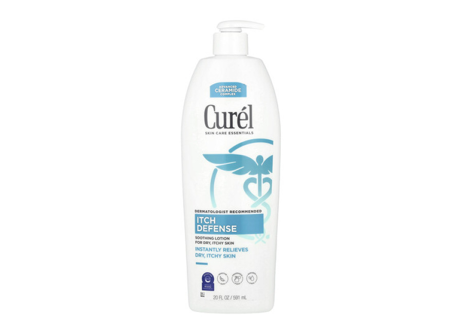 Curel Itch Defense, Loción calmante para piel seca y con comezón, Sin fragancia, 591 ml (20 oz. líq.)