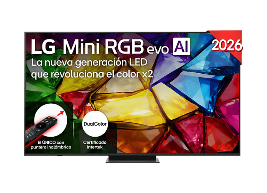LG TV RGB Mini LED 75″ – LG 75MRGB87B6B, UHD 4K, Procesador Inteligente α8 AI Processor 4K Gen3, Smart TV, DVB-T2 (H.265), Negro