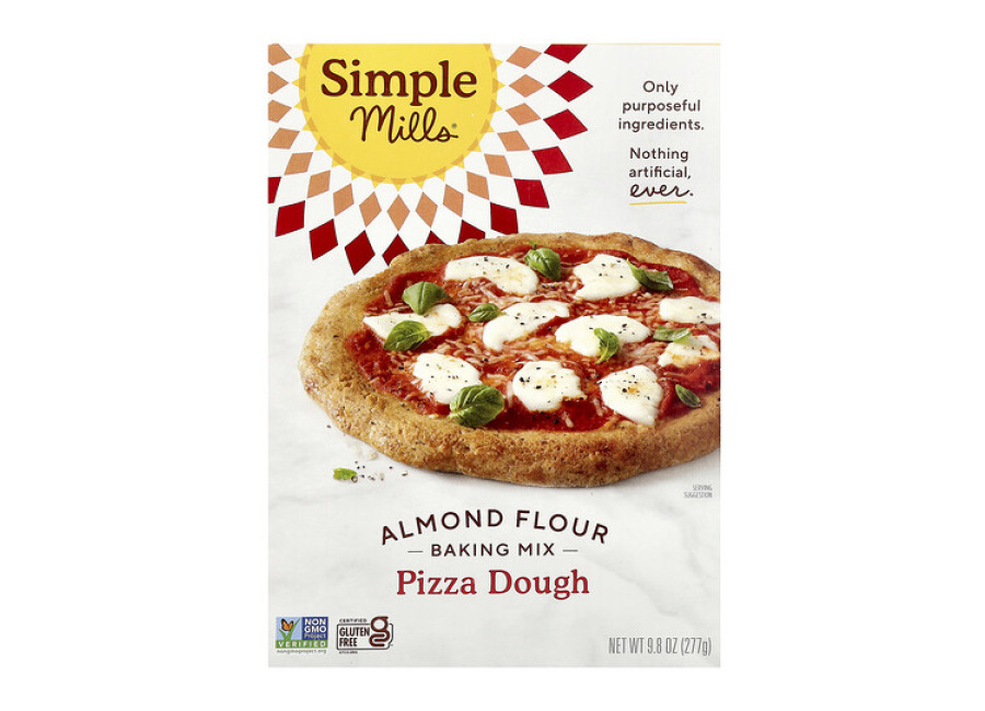 Simple Mills Mezcla para hornear de harina de almendras, Masa para pizza, 277 g (9,8 oz)