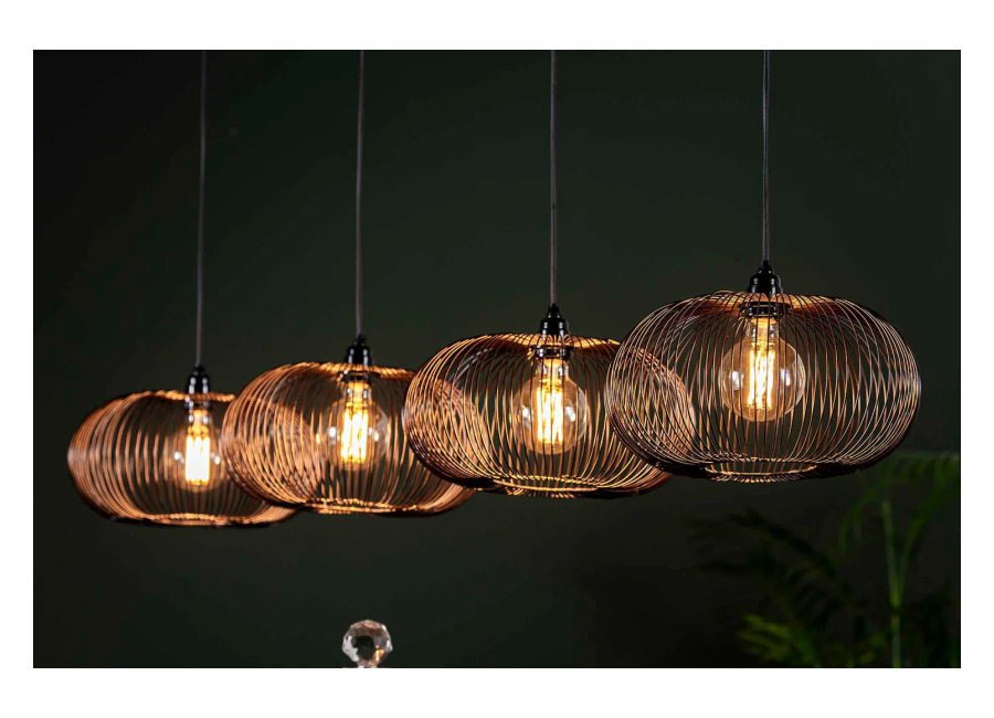 Kawola lámpara colgante CATAVI lámpara colgante 4 puntos de luz metal negro