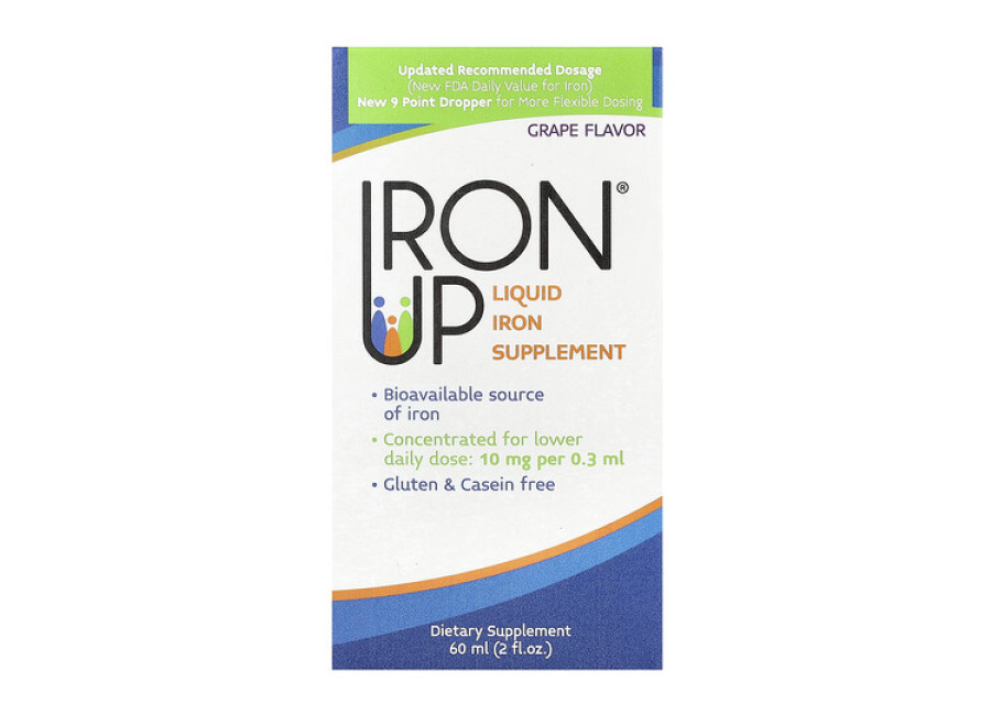 A.C. Grace Company Iron Up, suplemento líquido de hierro, sabor de uva, 2 fl oz (60 ml)