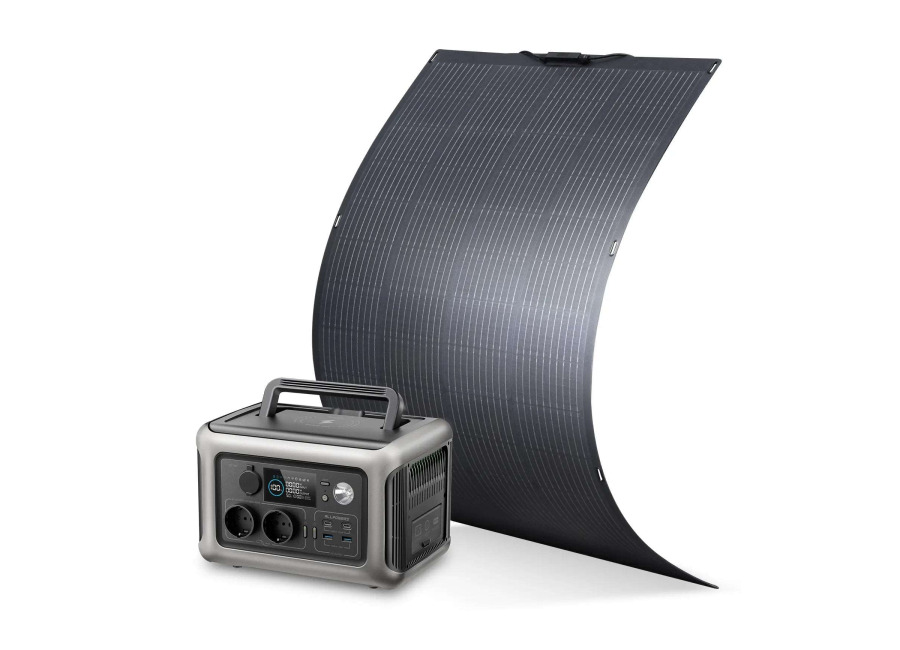 Allpowers R600 Estación de Energía Portátil 600W 299Wh Batería LiFeP04 – R600-Negro+1*(SF200 Panel solar 200W)