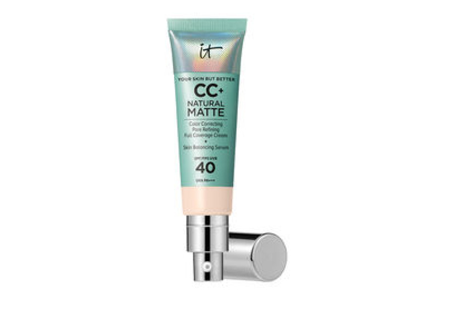 IT Cosmetics CC+ NATURAL MATTE base de maquillaje en crema SPF40 #Fair porcelaine
