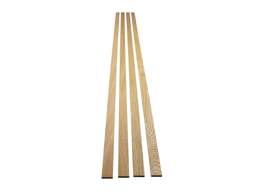 Panel de pared decorativo Sticks (Roble natural, 250 cm x 3,45 cm x 9 mm, 4 ud.)