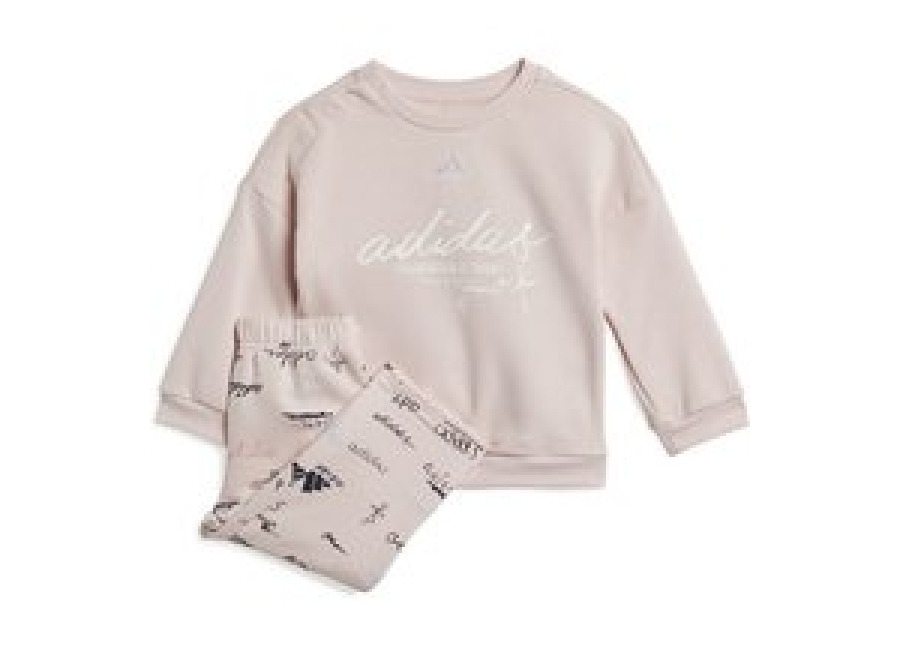 Adidas Conjunto adidas Brand Love Jogger Infantil Rosa